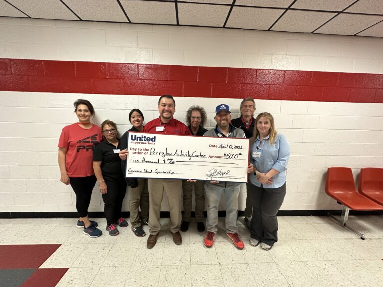 Image of $5000 check donated to the Perryton Activity Center
